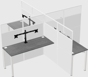 Quad office cubicles