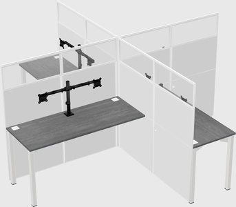 Quad office cubicles