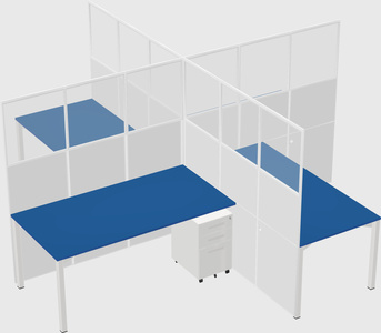 Quad office cubicles