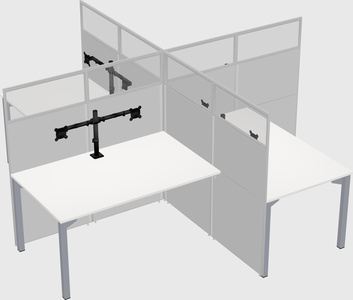 Quad office cubicles