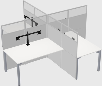 Quad office cubicles