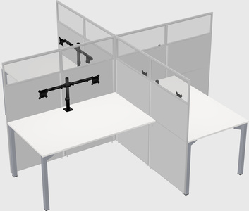 Quad office cubicles