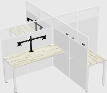 Quad office cubicles