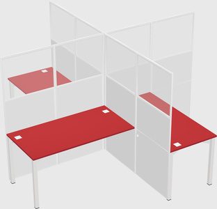 Quad office cubicles