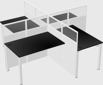Quad office cubicles