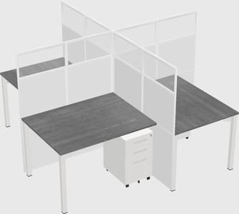 Quad office cubicles