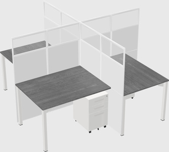 Quad office cubicles