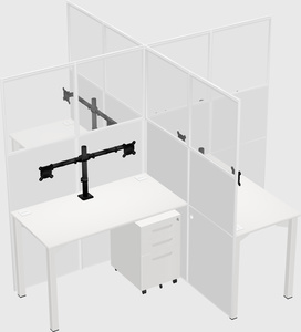 Quad office cubicles