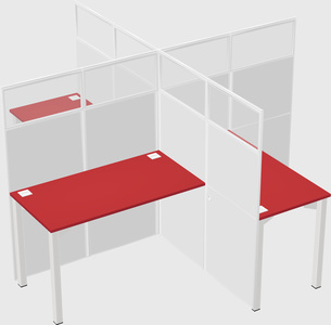 Quad office cubicles