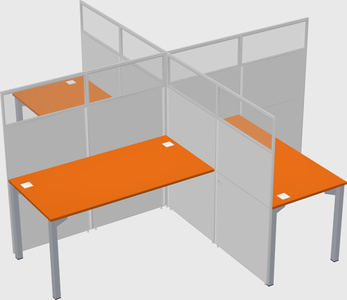 Quad office cubicles