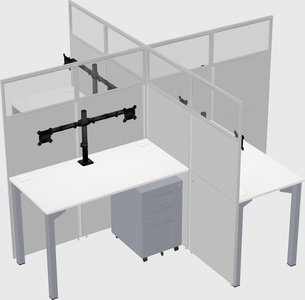 Quad office cubicles