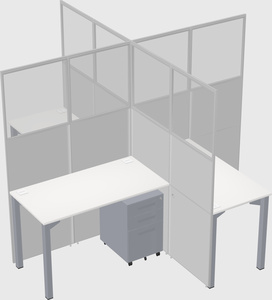 Quad office cubicles