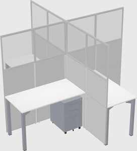 Quad office cubicles