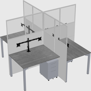 Quad office cubicles