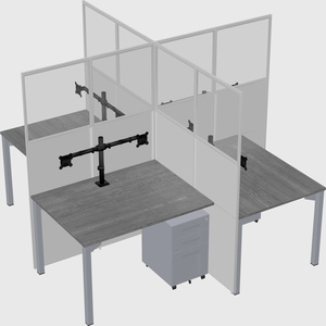 Quad office cubicles