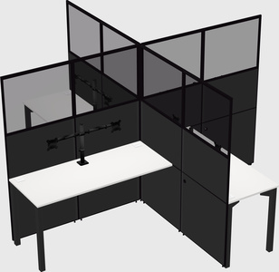 Quad office cubicles