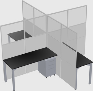 Quad office cubicles