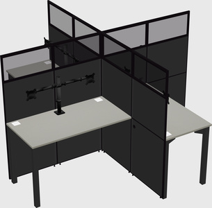 Quad office cubicles