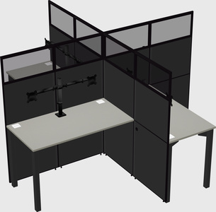 Quad office cubicles