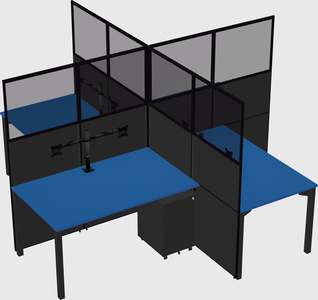 Quad office cubicles