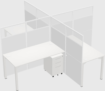 Quad office cubicles