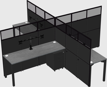 Quad office cubicles