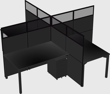 Quad office cubicles