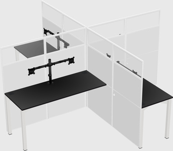 Quad office cubicles