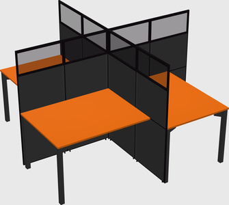 Quad office cubicles