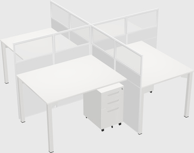 Quad office cubicles