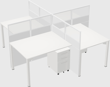 Quad office cubicles