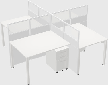 Quad office cubicles