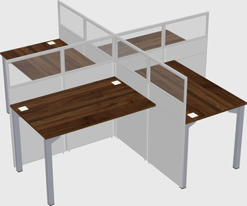 Quad office cubicles