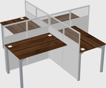Quad office cubicles