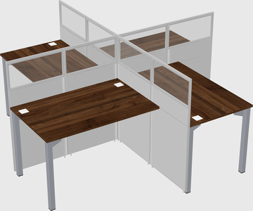 Quad office cubicles