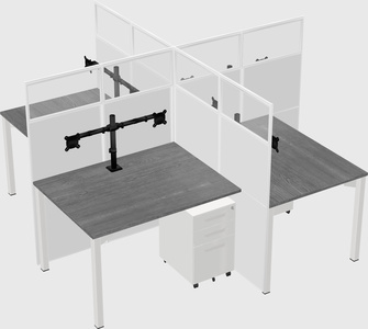 Quad office cubicles