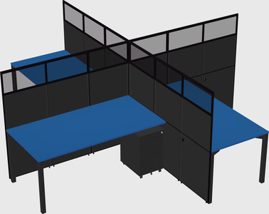 Quad office cubicles