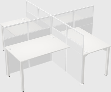 Quad office cubicles