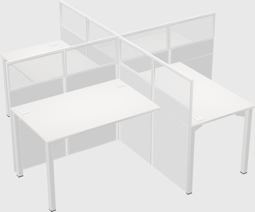 Quad office cubicles