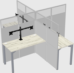Quad office cubicles