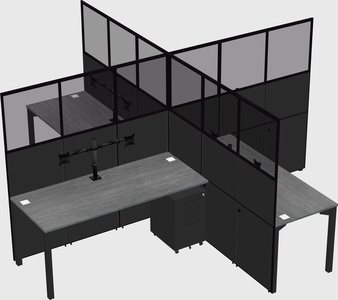 Quad office cubicles