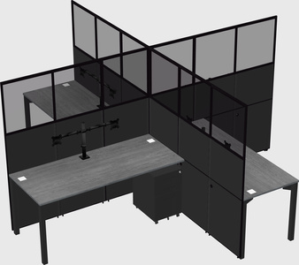 Quad office cubicles