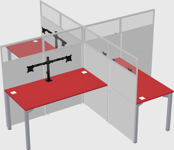 Quad office cubicles