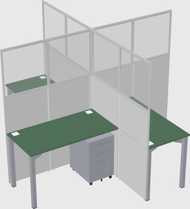 Quad office cubicles