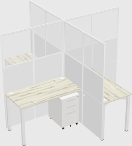 Quad office cubicles