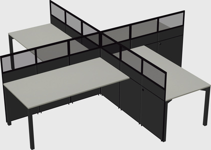 Quad office cubicles