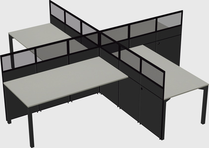 Quad office cubicles