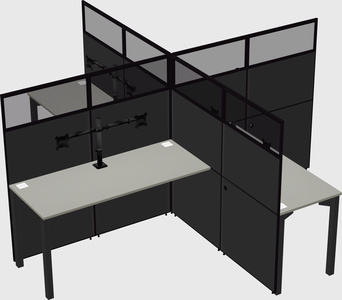 Quad office cubicles