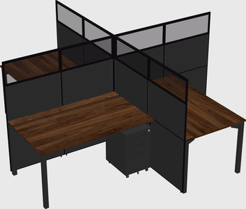 Quad office cubicles