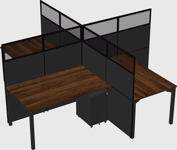 Quad office cubicles